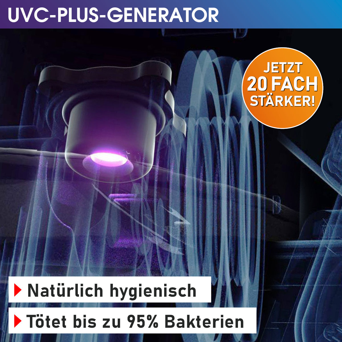 UVC-Plus-Generator mit starker Desinfektionsstrahlung für hygienischen Whirlpool Outdoor Gebrauch.