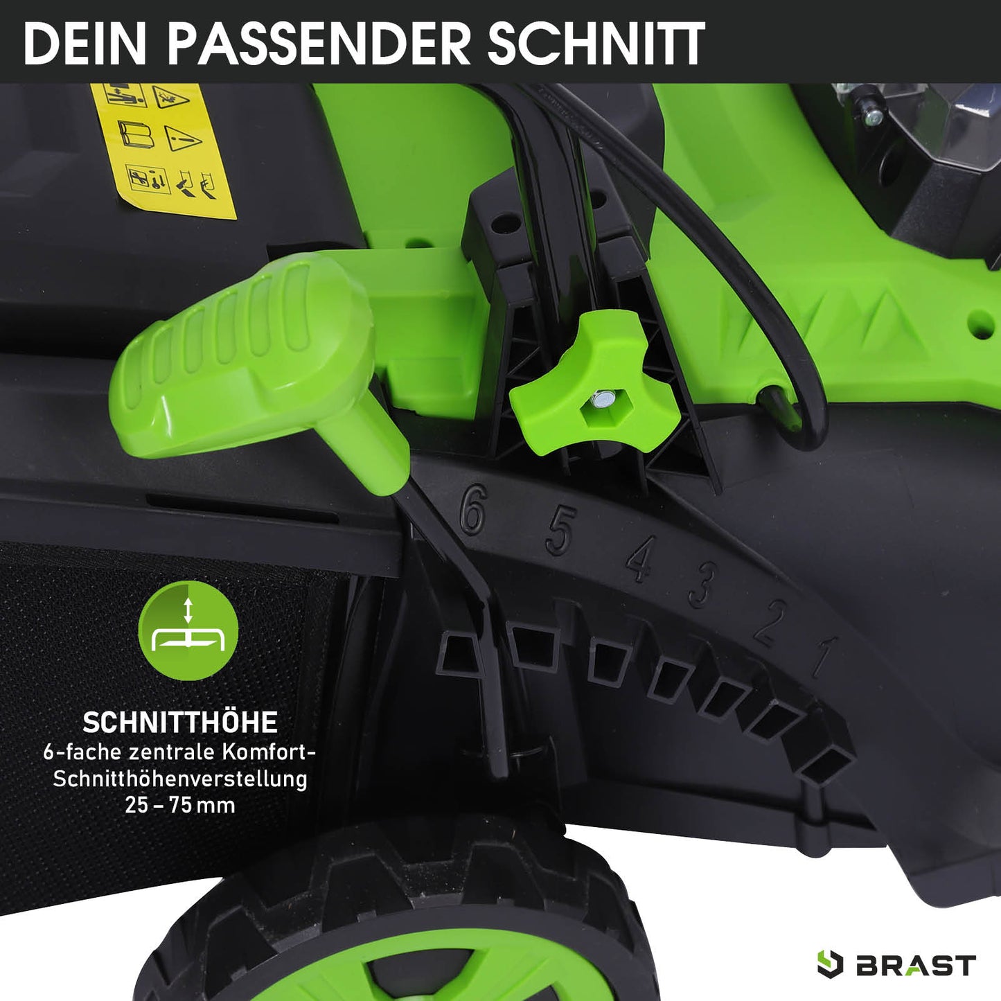 BRAST Akku-Rasenmäher 34cm-40V