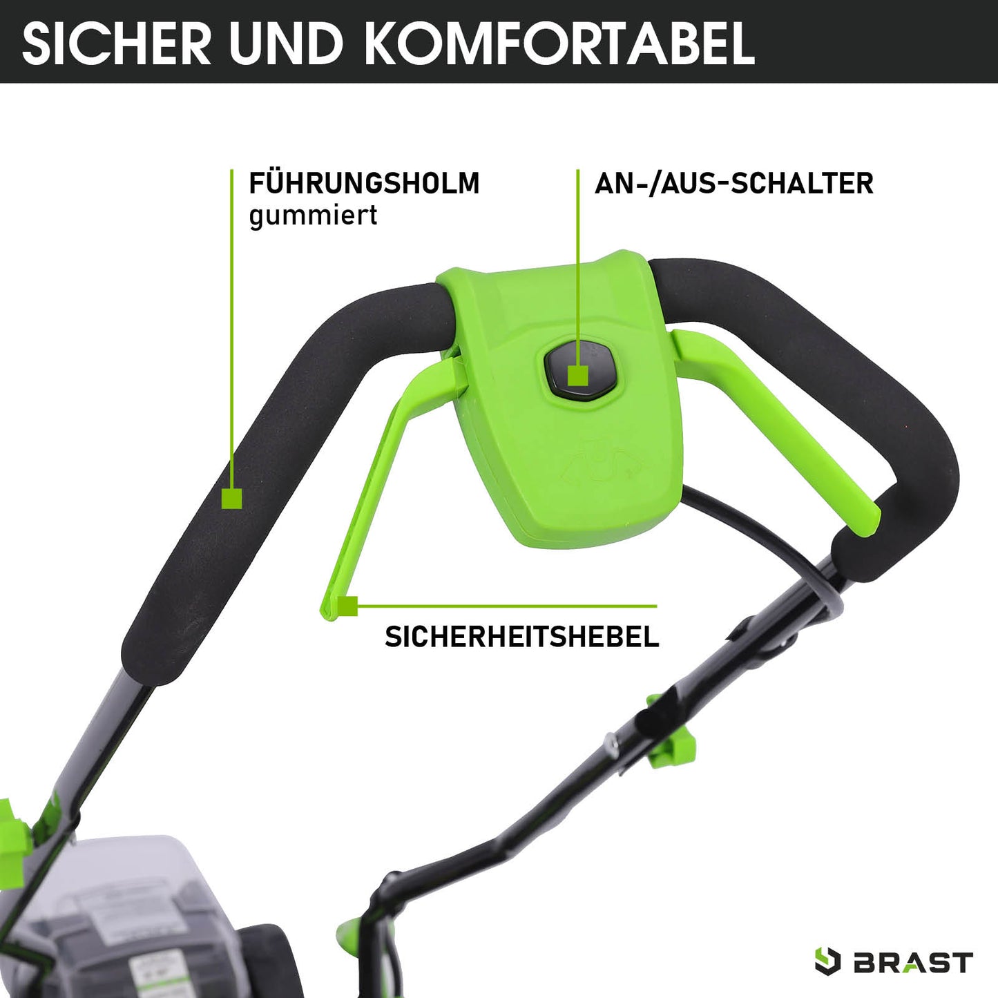 BRAST Akku-Rasenmäher 34cm-40V
