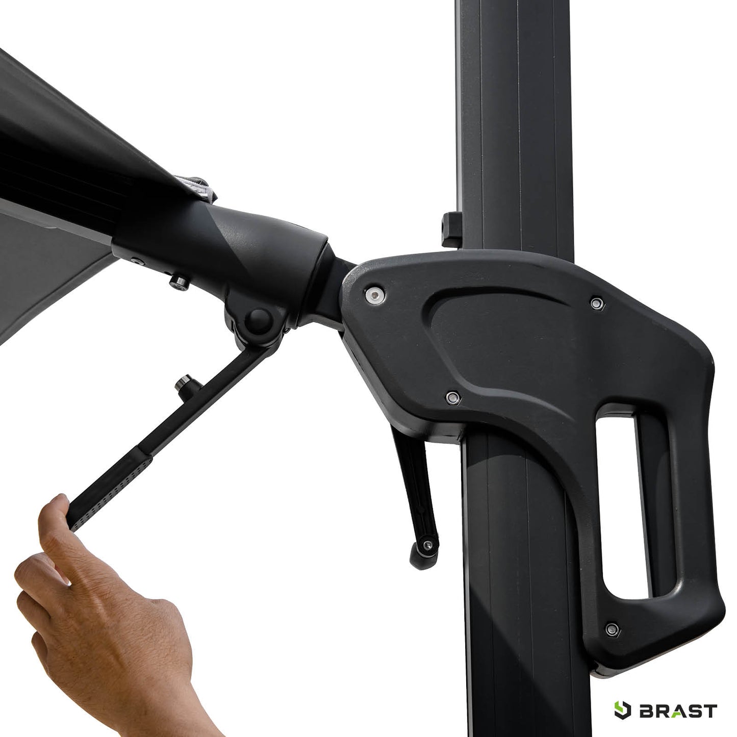 Alu Ampelschirm 350cm grau