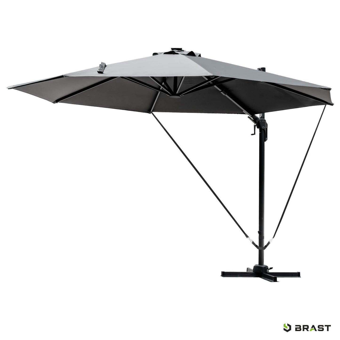 Alu Ampelschirm 350cm grau