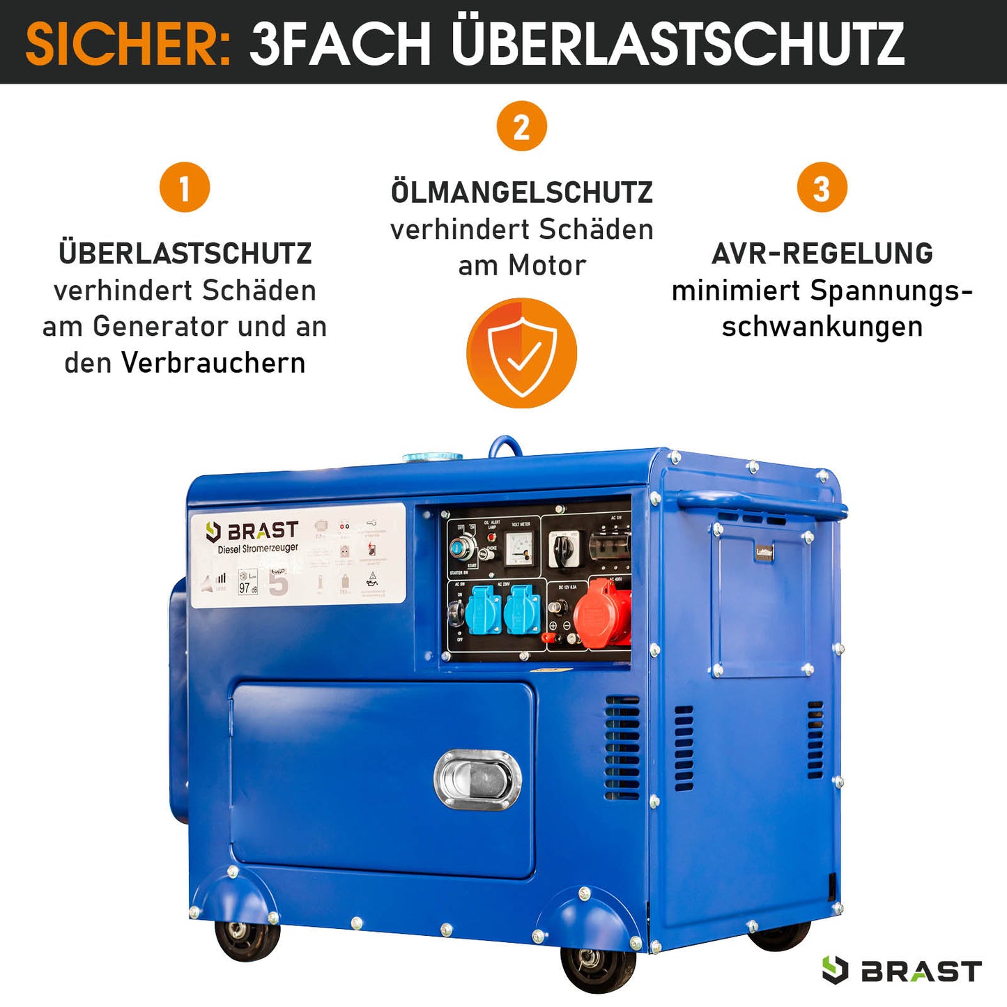 Diesel Generator Stromerzeuger 6000