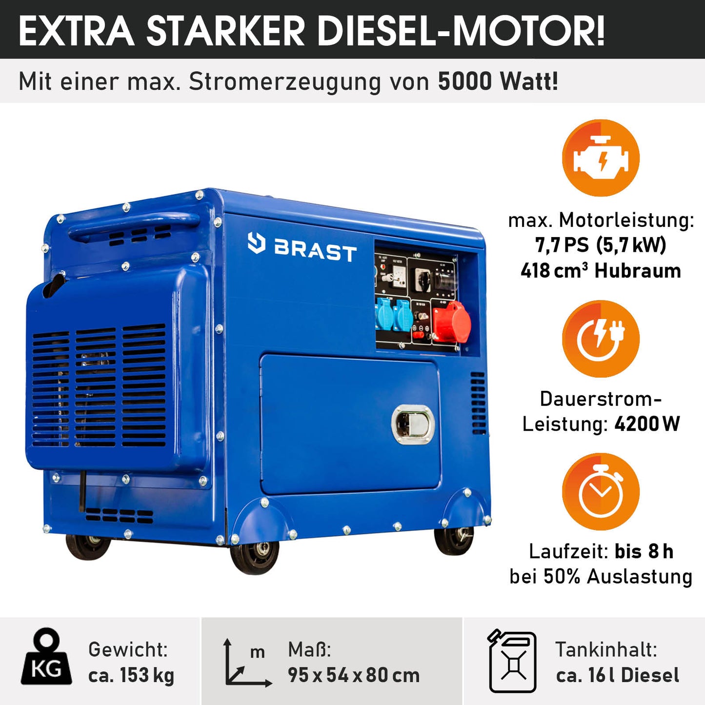 Diesel Generator Stromerzeuger 6000
