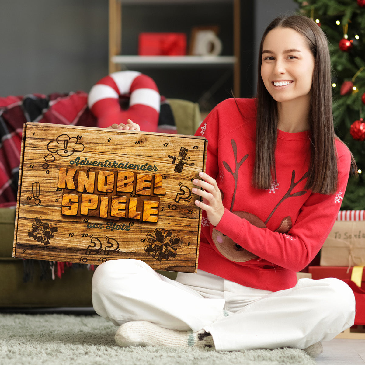Adventskalender für Männer und Frauen mit unterhaltsamen Knobel-Spielen