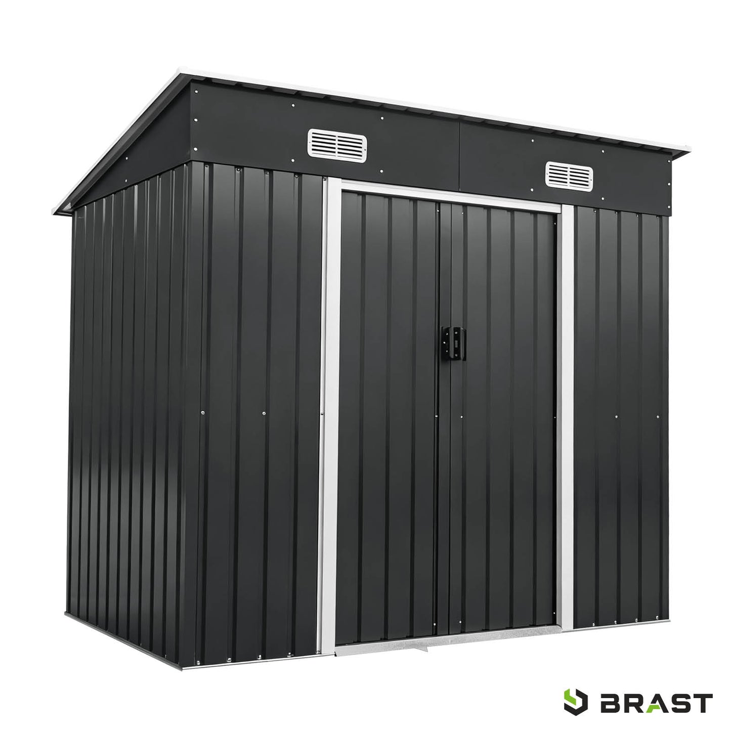 BRAST Metall Gerätehaus mit Pultdach 217x131x185
