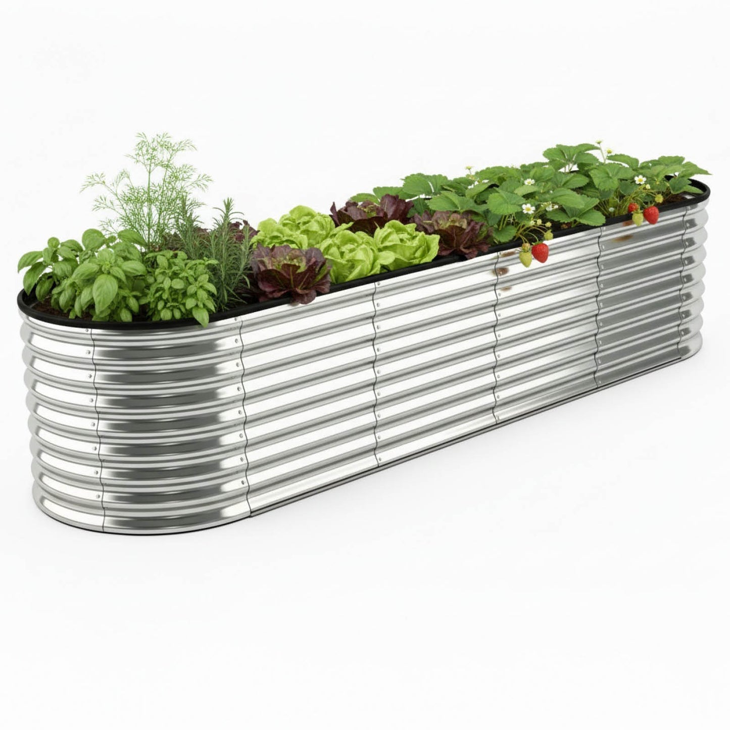 BRAST Hochbeet Metall JULIA Midi silber