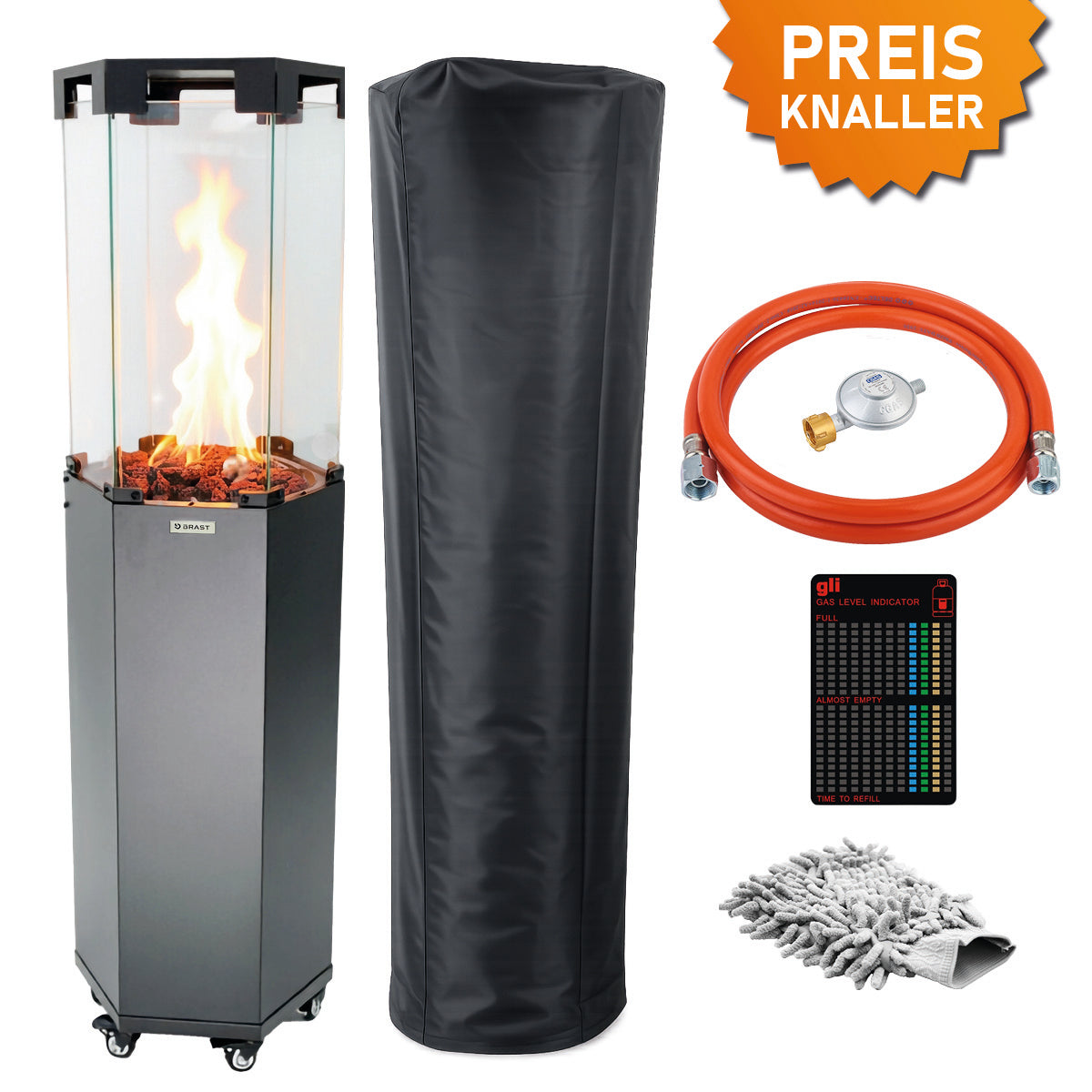 BRAST Gasheizstrahler FLAME anthrazit