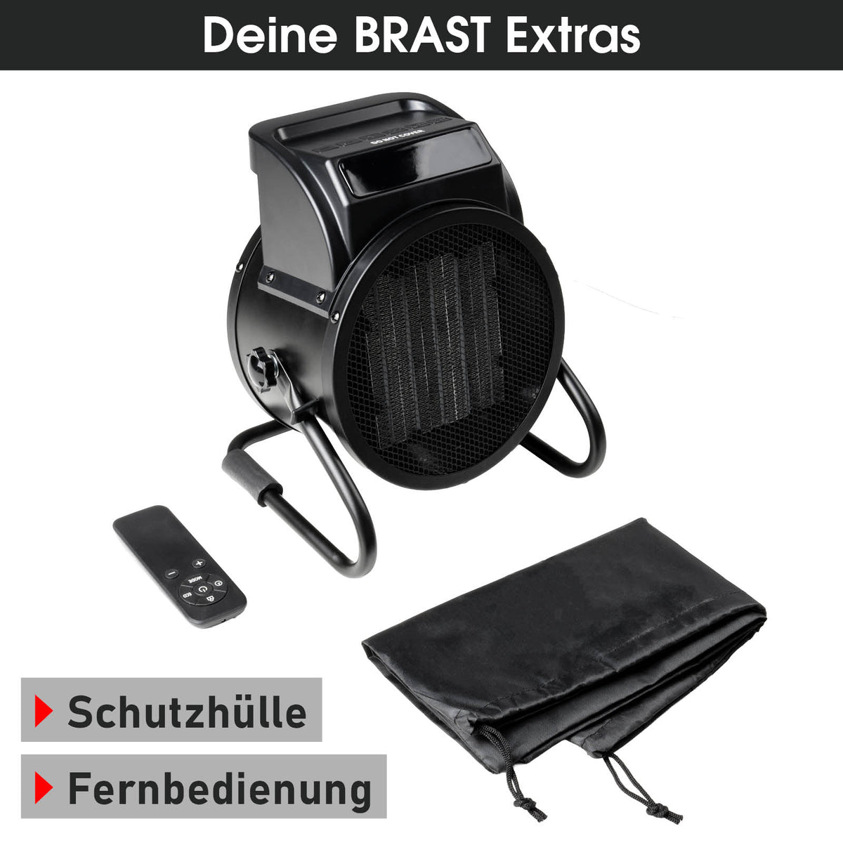 BRAST Keramik Heizlüfter 3000W mit Temperaturfühler