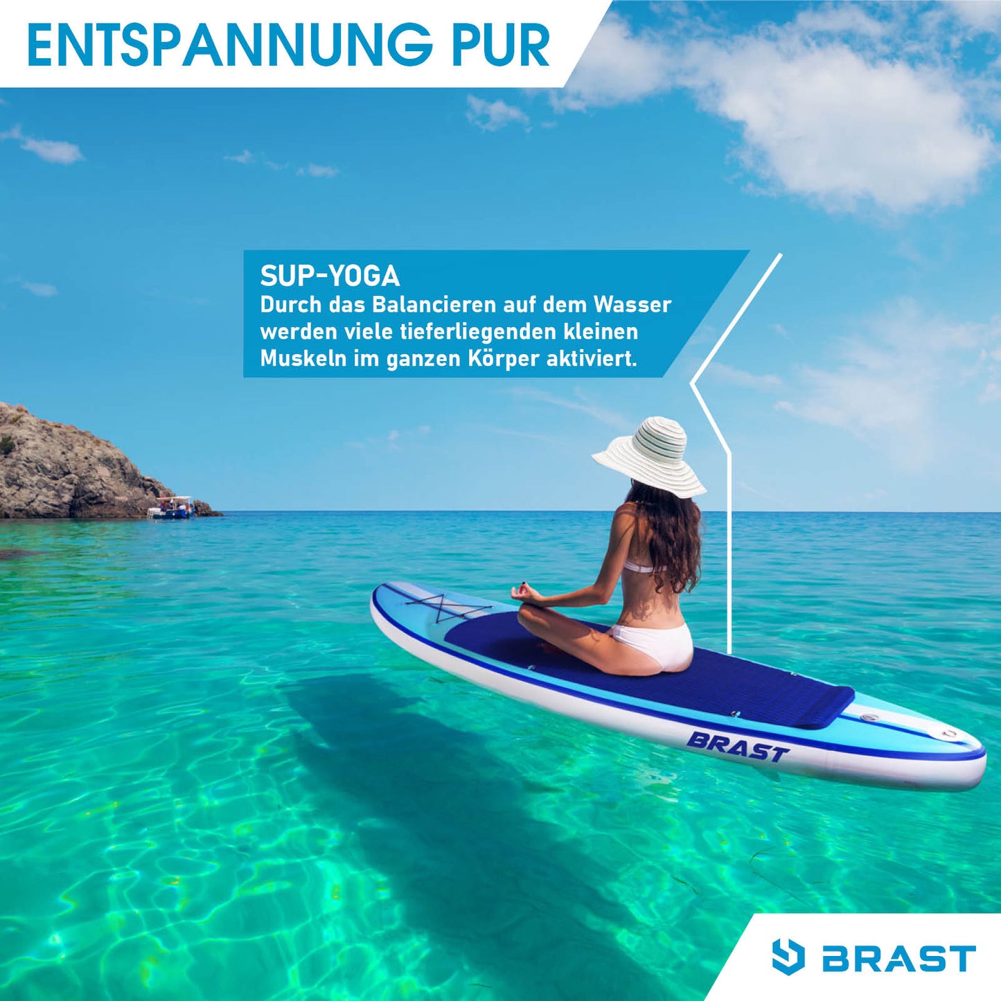Aufblasbares SUP Board Set mit Sitz SHARK 365 blue
