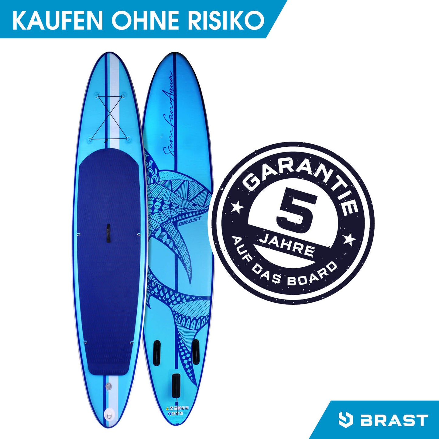 Aufblasbares SUP Board Set mit Sitz SHARK 365 blue