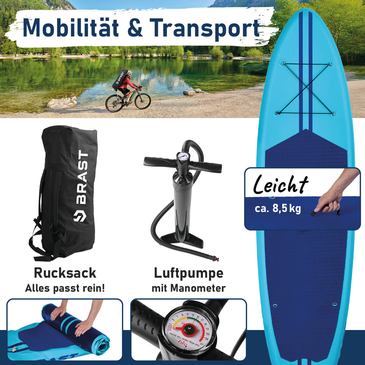 SUP Board aufblasbar PRIMO 320 blue