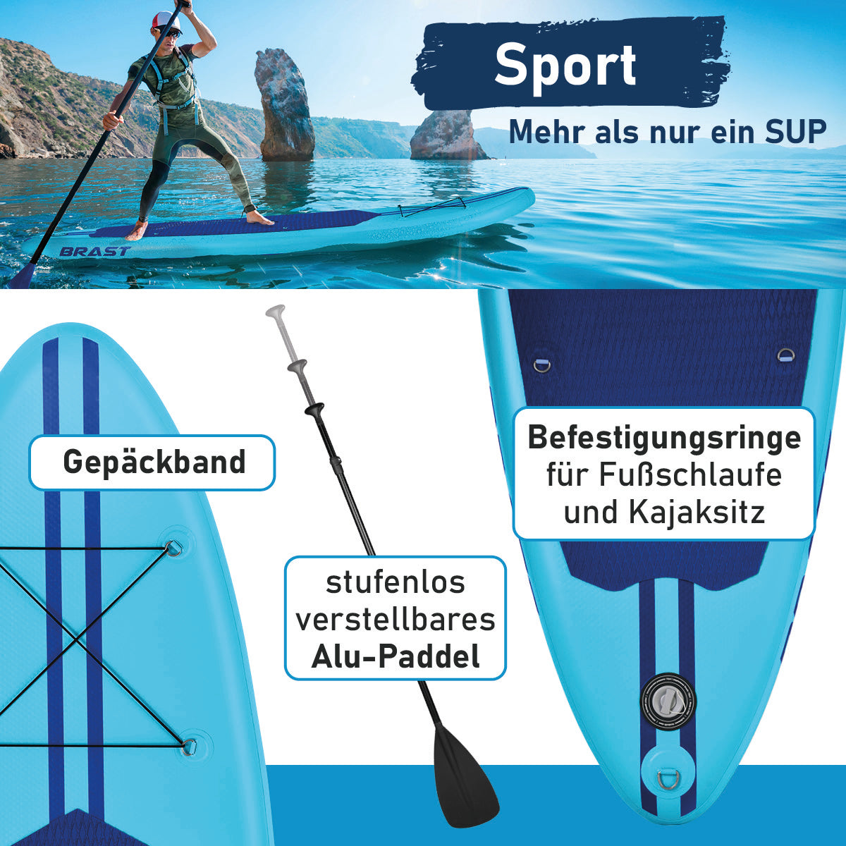 SUP Board aufblasbar PRIMO 320 blue