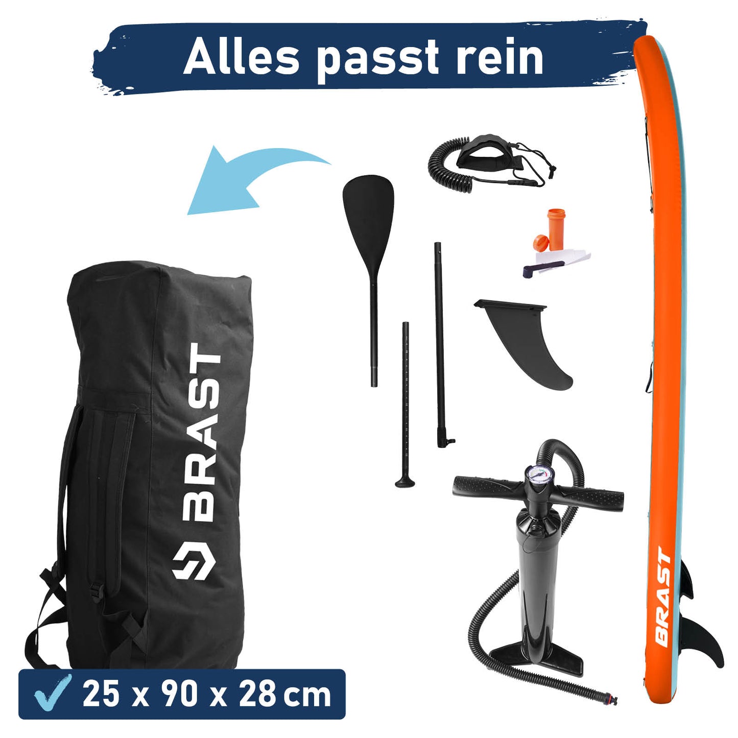 SUP Board aufblasbar PRIMO 320 light blue
