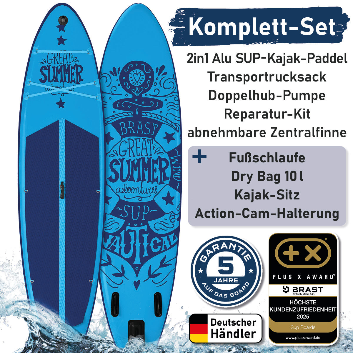 Aufblasbares SUP Board Set SUMMER 320 blue