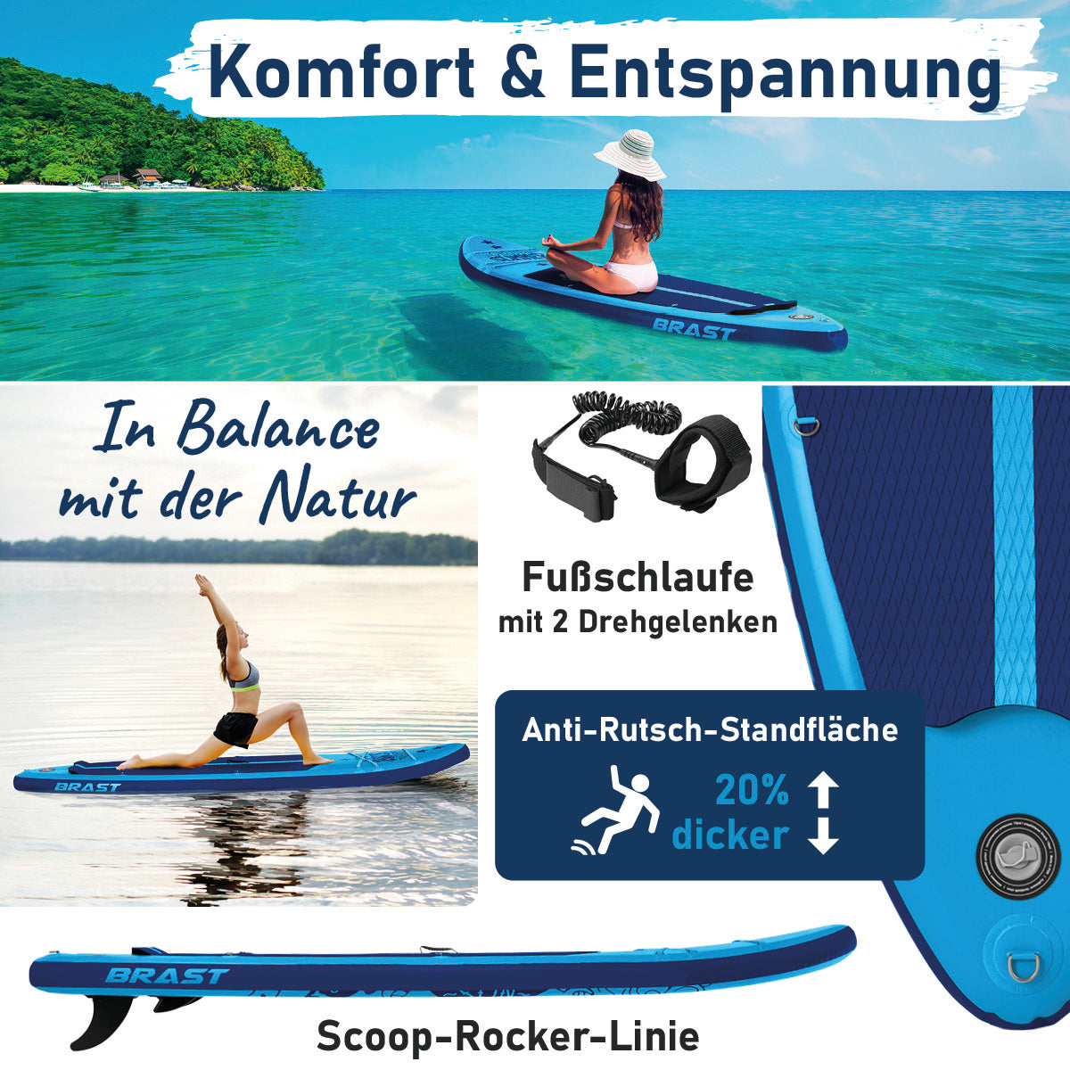Aufblasbares SUP Board Set SUMMER 320 blue