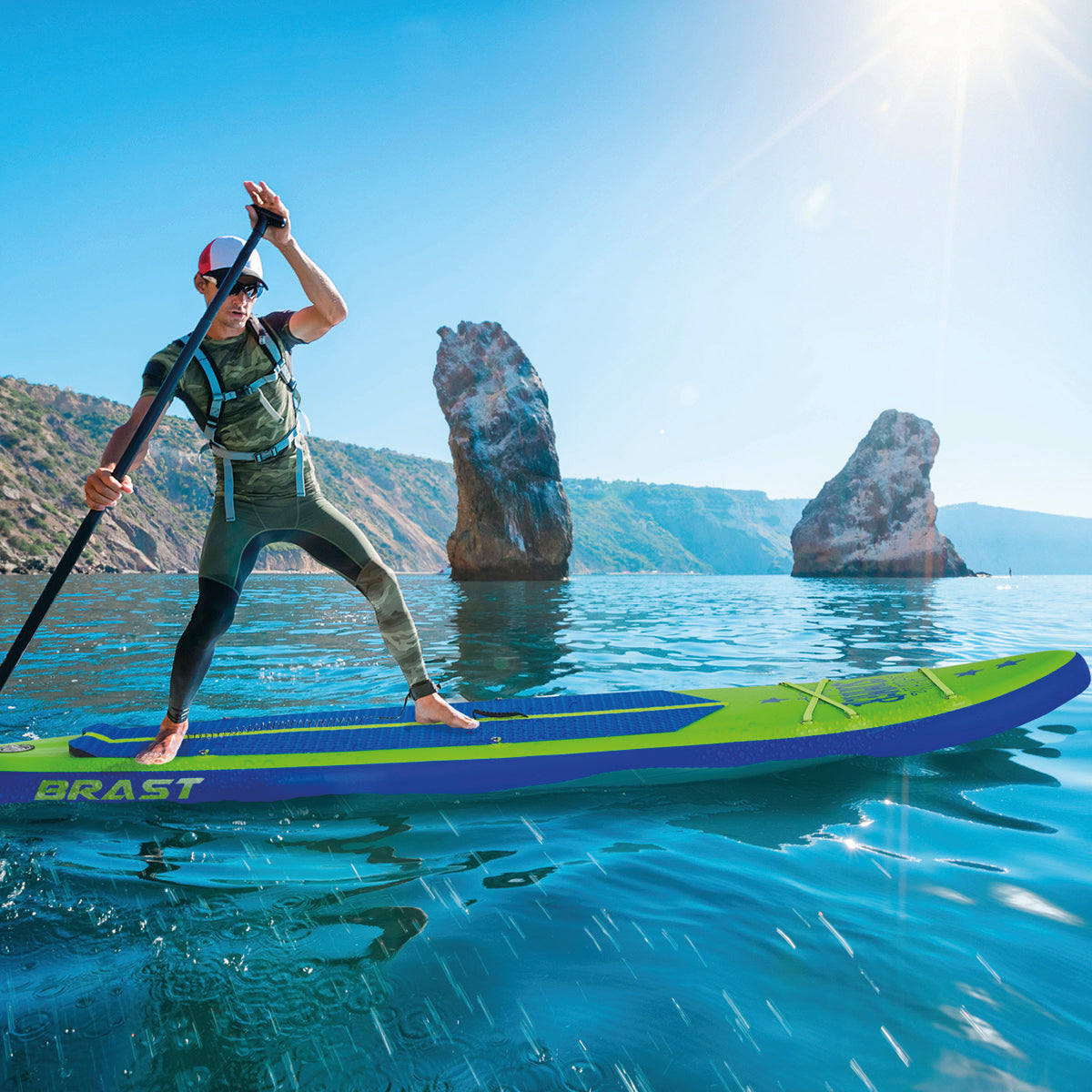 Aufblasbares SUP Board Set mit Sitz SUMMER 320 green
