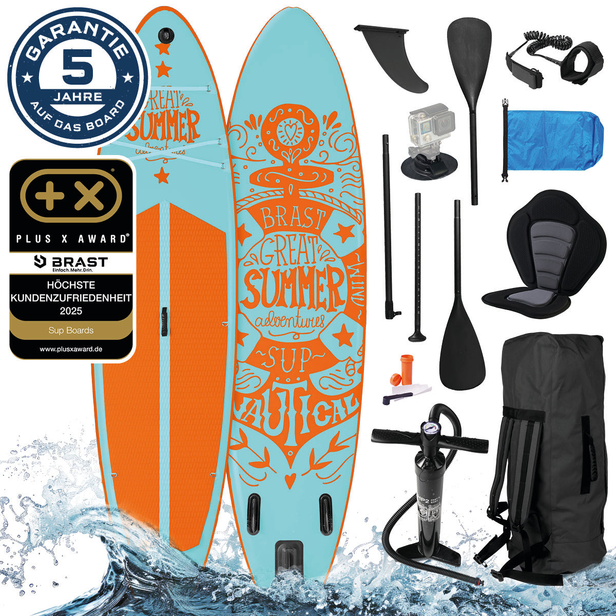 Aufblasbares SUP Board Set SUMMER 320 türkis