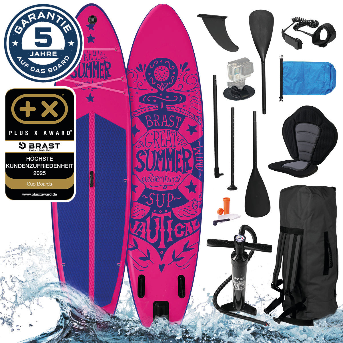 Aufblasbares SUP Board Set SUMMER 320 pink