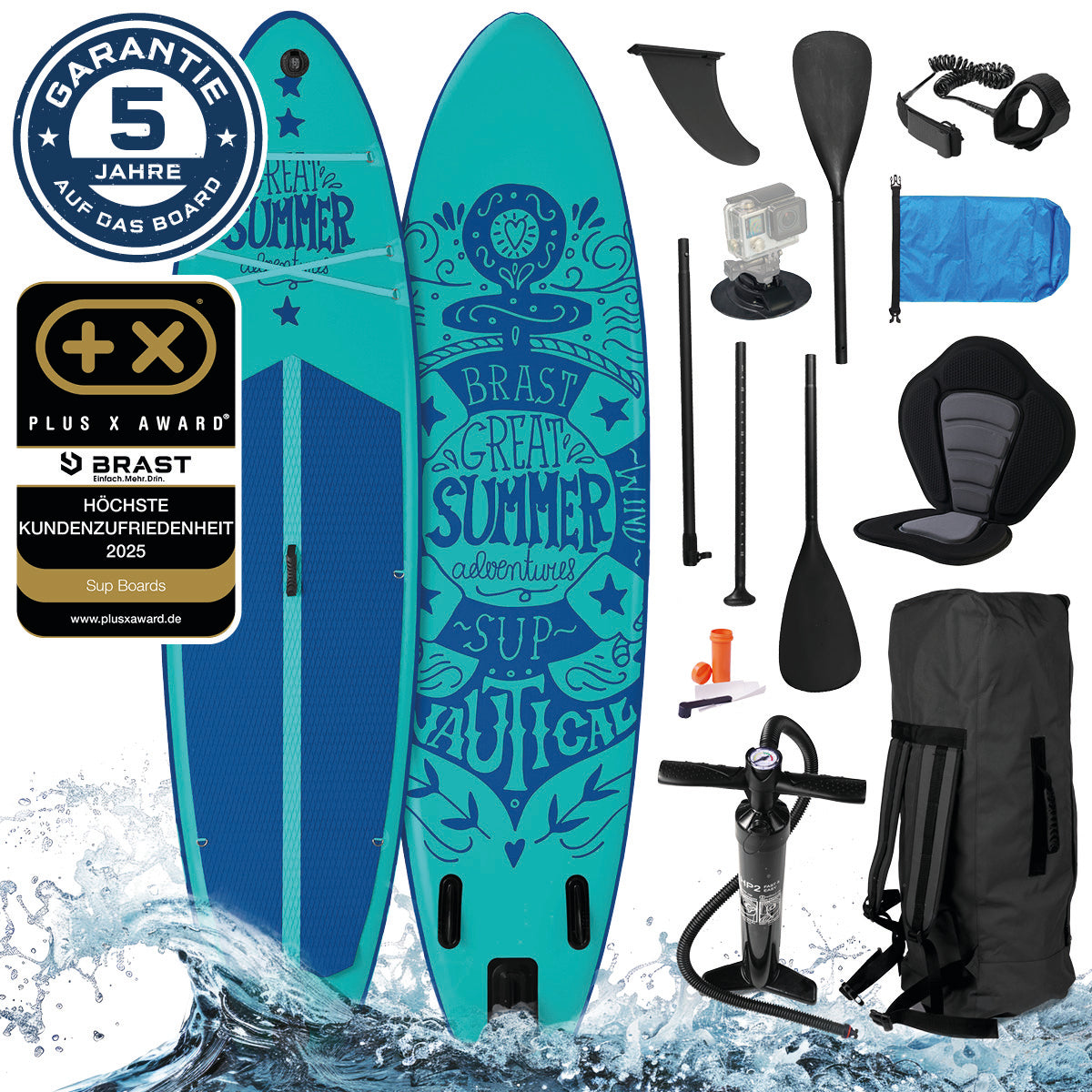 Aufblasbares SUP Board Set SUMMER 320 petrol