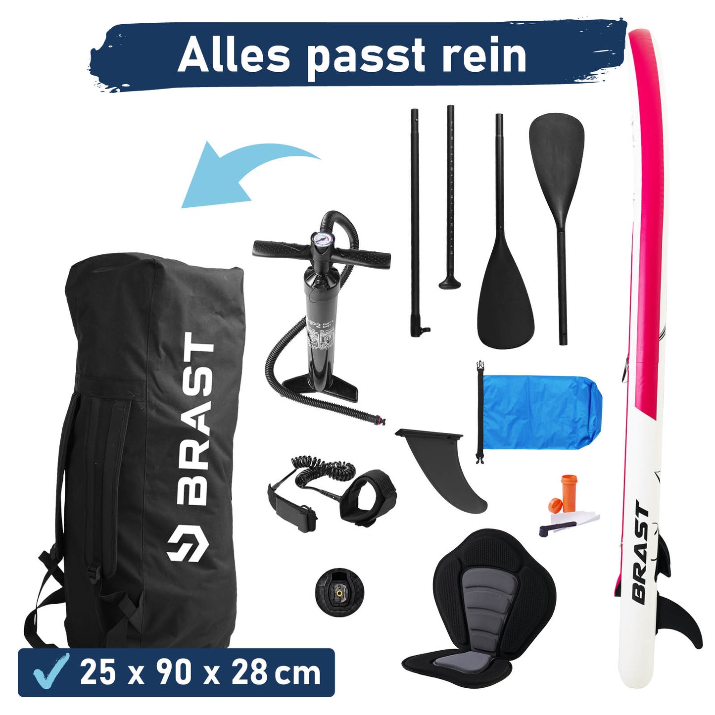 Aufblasbares SUP Board Set mit Sitz KOLIRBI 300