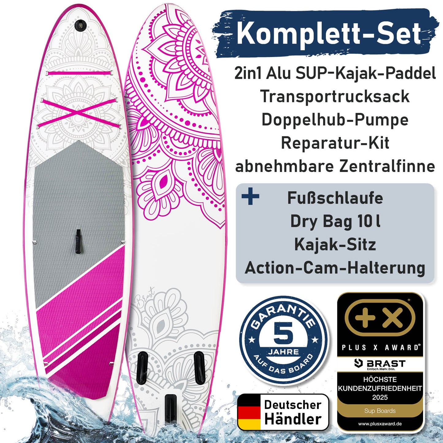 Aufblasbares SUP Board Set mit Sitz FLOWER 300