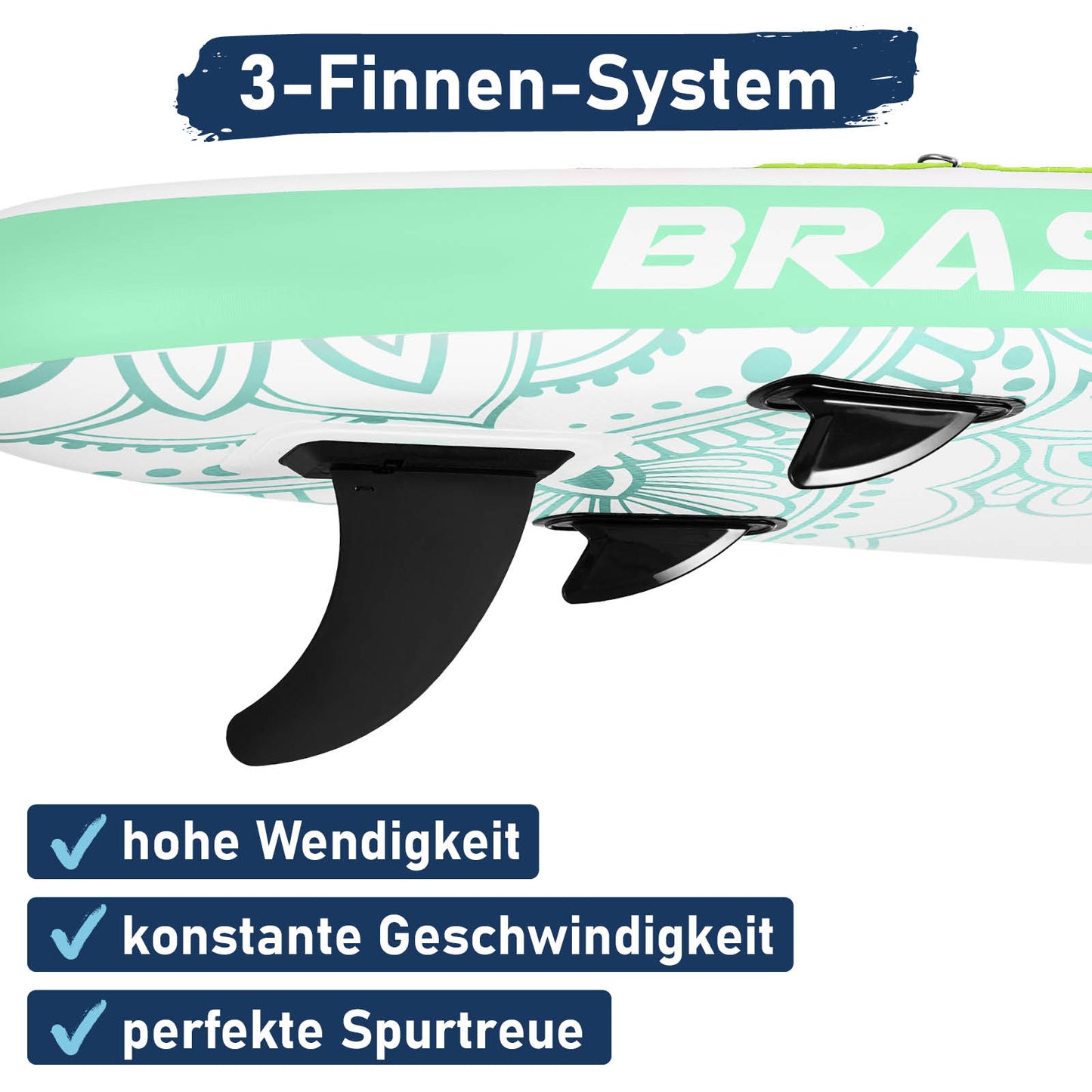 Aufblasbares SUP Board Set mit Sitz FLOWER 300 lime