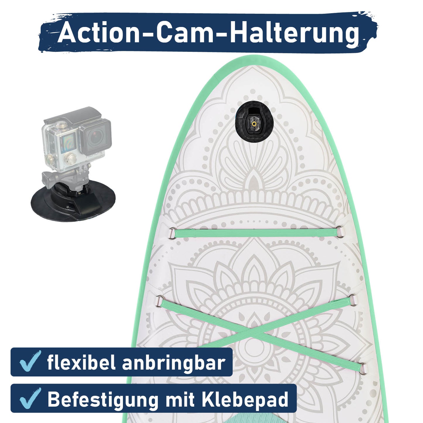 Aufblasbares SUP Board Set mit Sitz FLOWER 300 lime