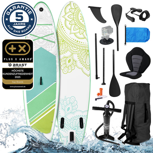 Aufblasbares SUP Board Set mit Sitz FLOWER 300 lime