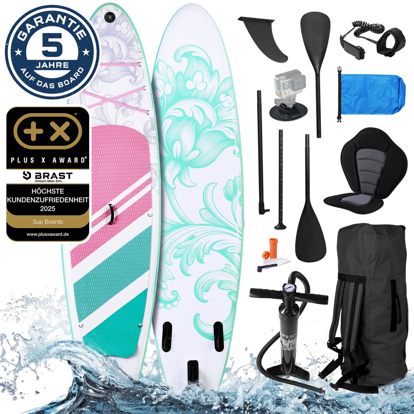 Aufblasbares SUP Board Set mit Sitz LILY 300 pastell
