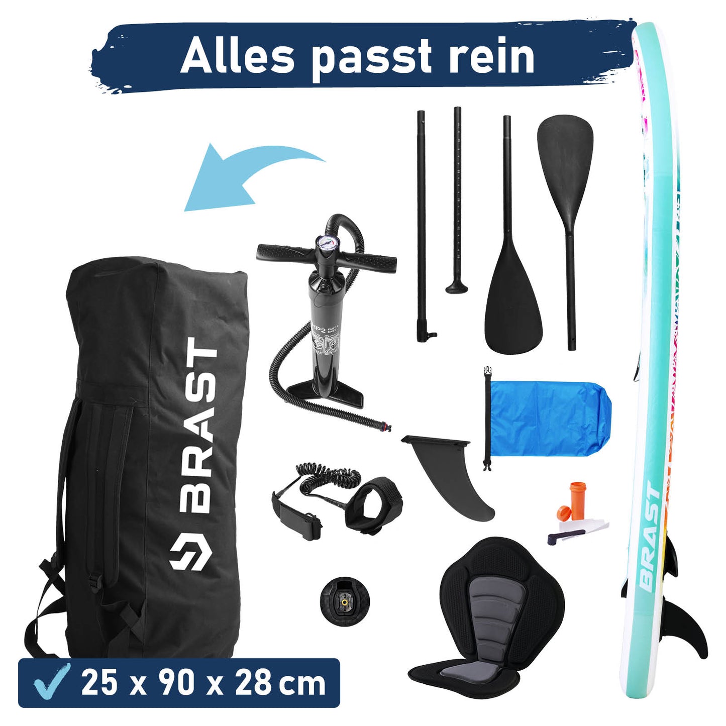 Aufblasbares SUP Board Set mit Sitz MANDALA 300