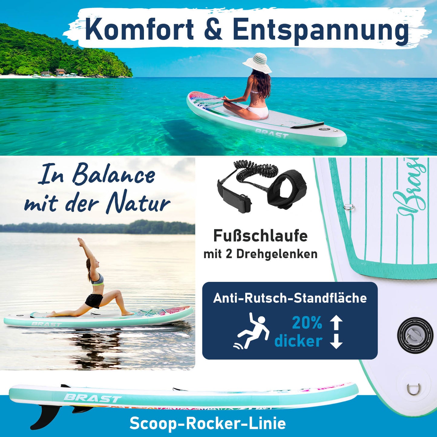 Aufblasbares SUP Board Set mit Sitz MANDALA 300
