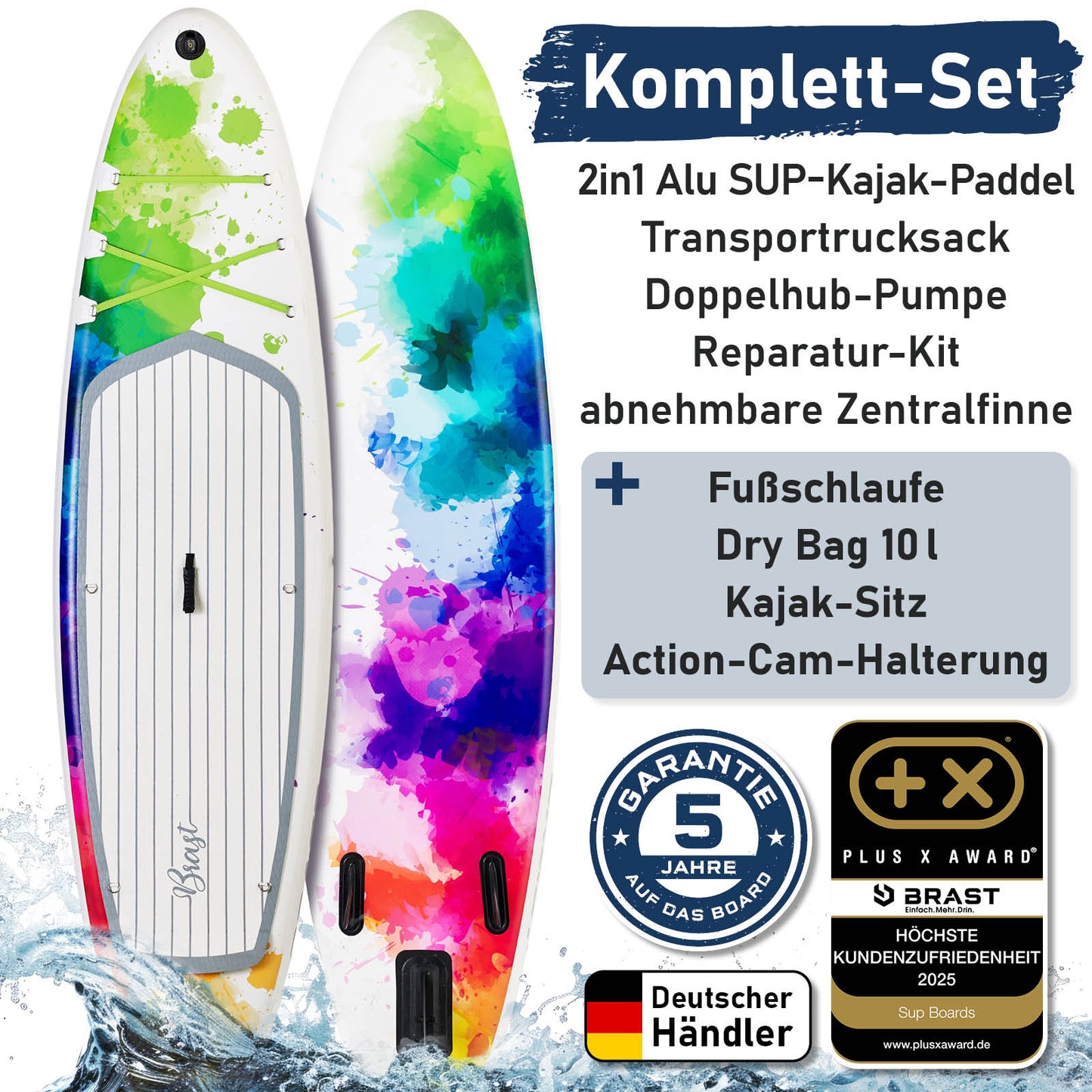 Aufblasbares SUP Board Set mit Sitz RAINBOW 300