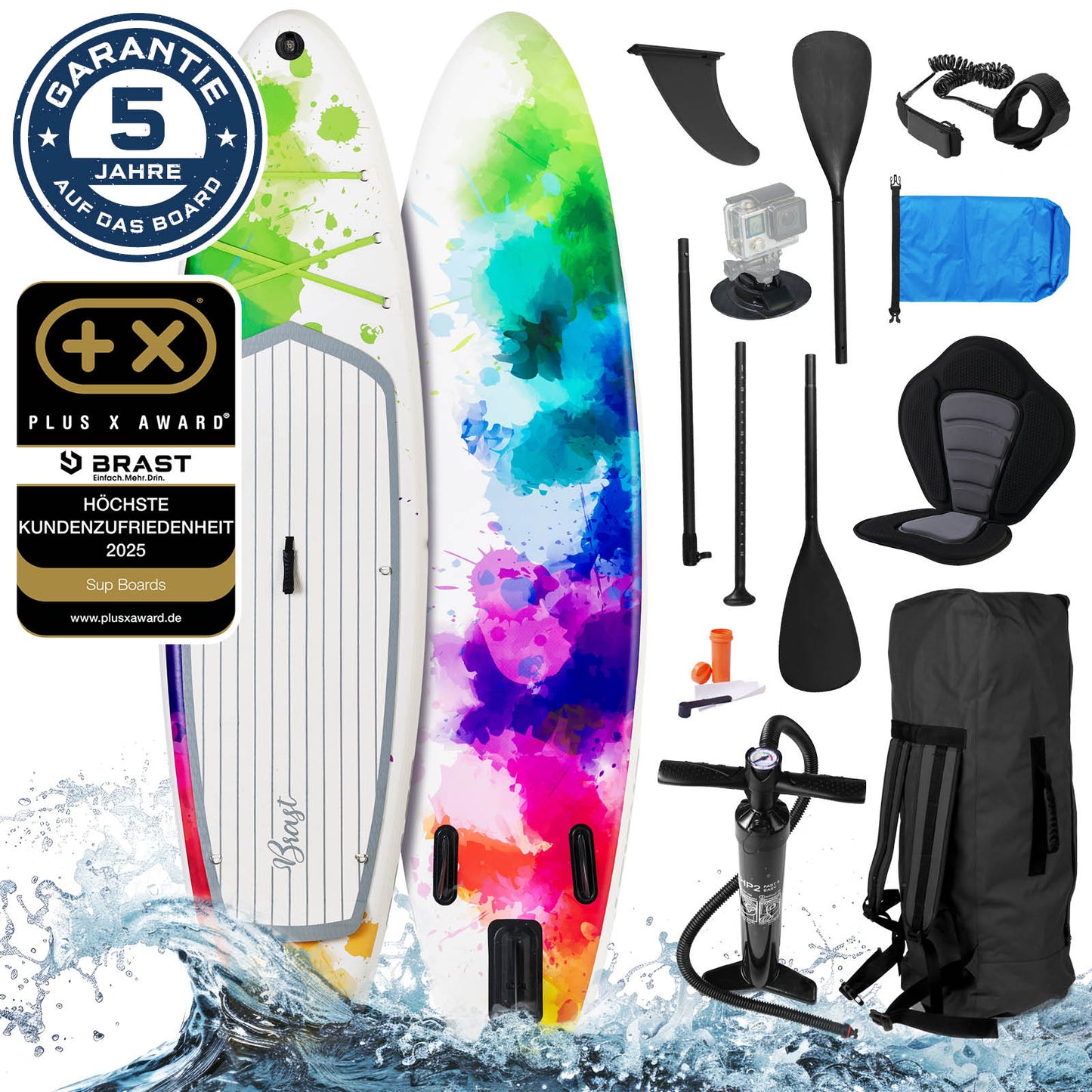 Aufblasbares SUP Board Set mit Sitz RAINBOW 300