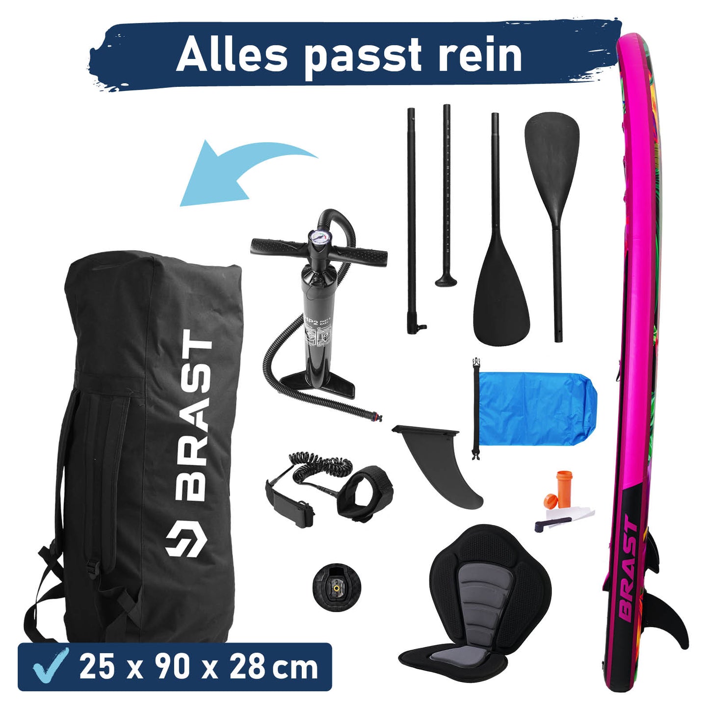 Aufblasbares SUP Board Set mit Sitz TROPIC 300