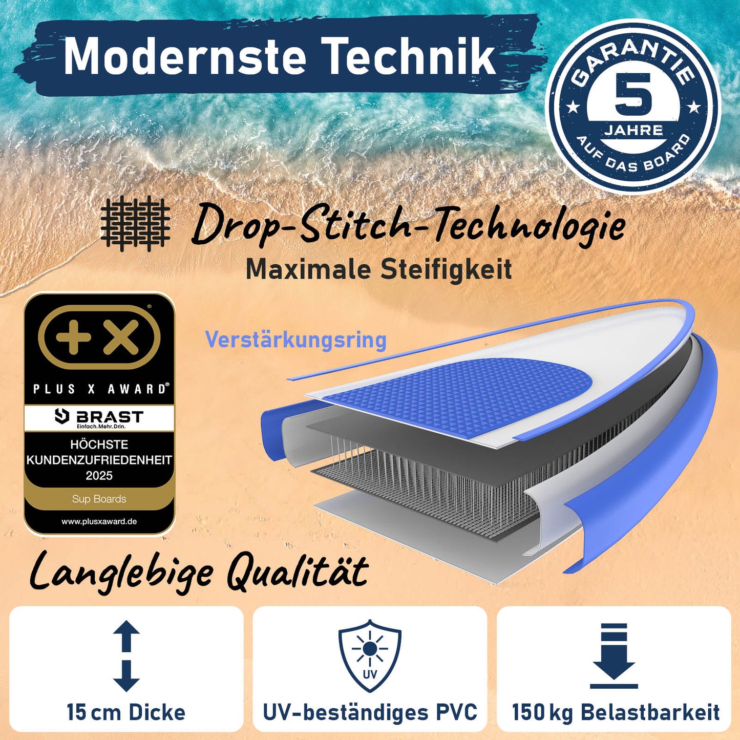 Aufblasbares SUP Board Set mit Sitz TROPIC 300
