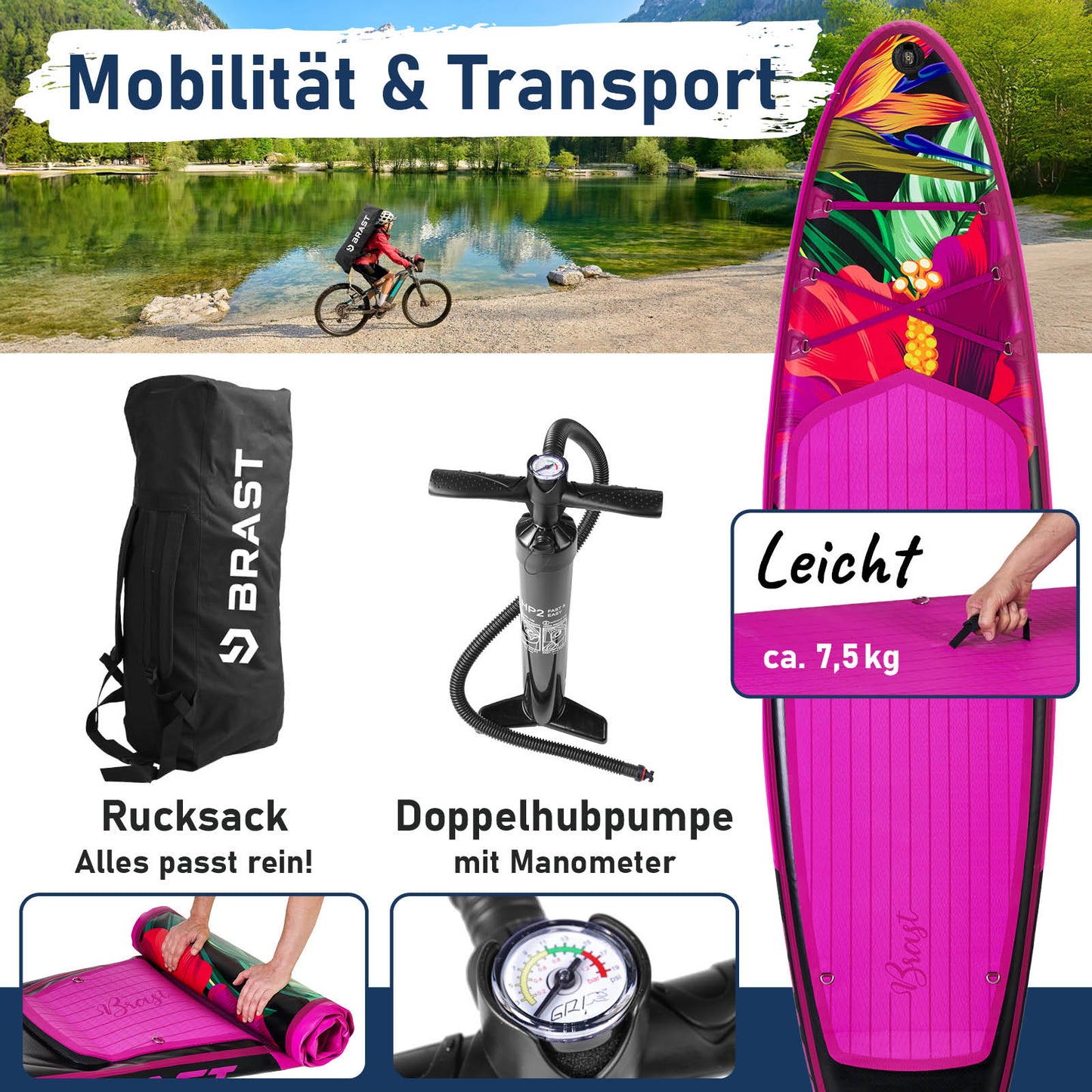 Aufblasbares SUP Board Set mit Sitz TROPIC 300