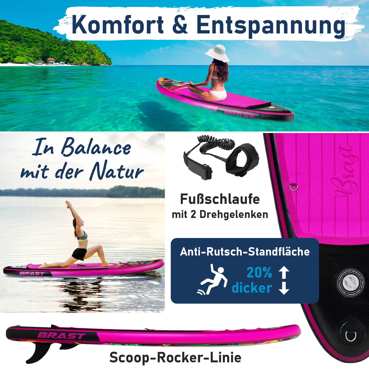 Aufblasbares SUP Board Set mit Sitz TROPIC 300