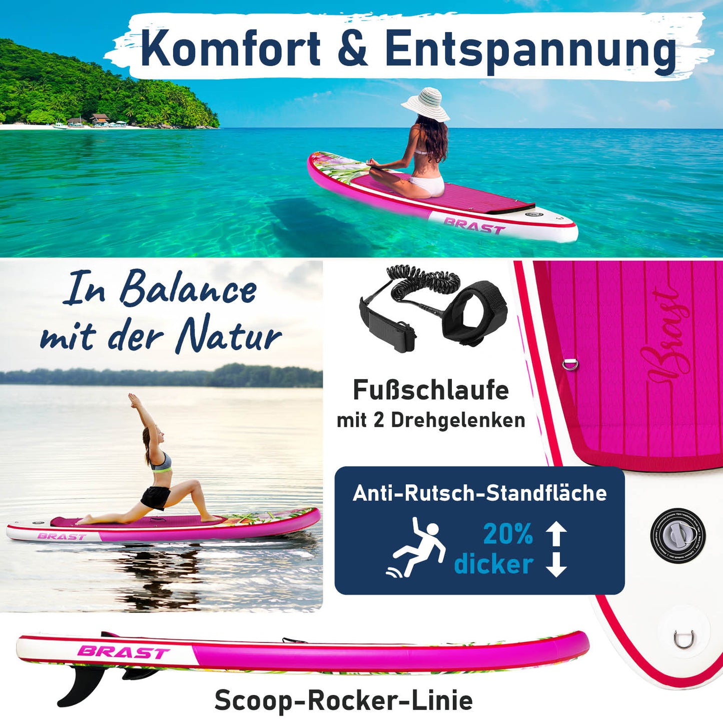 Aufblasbares SUP Board Set mit Sitz EDEN 300