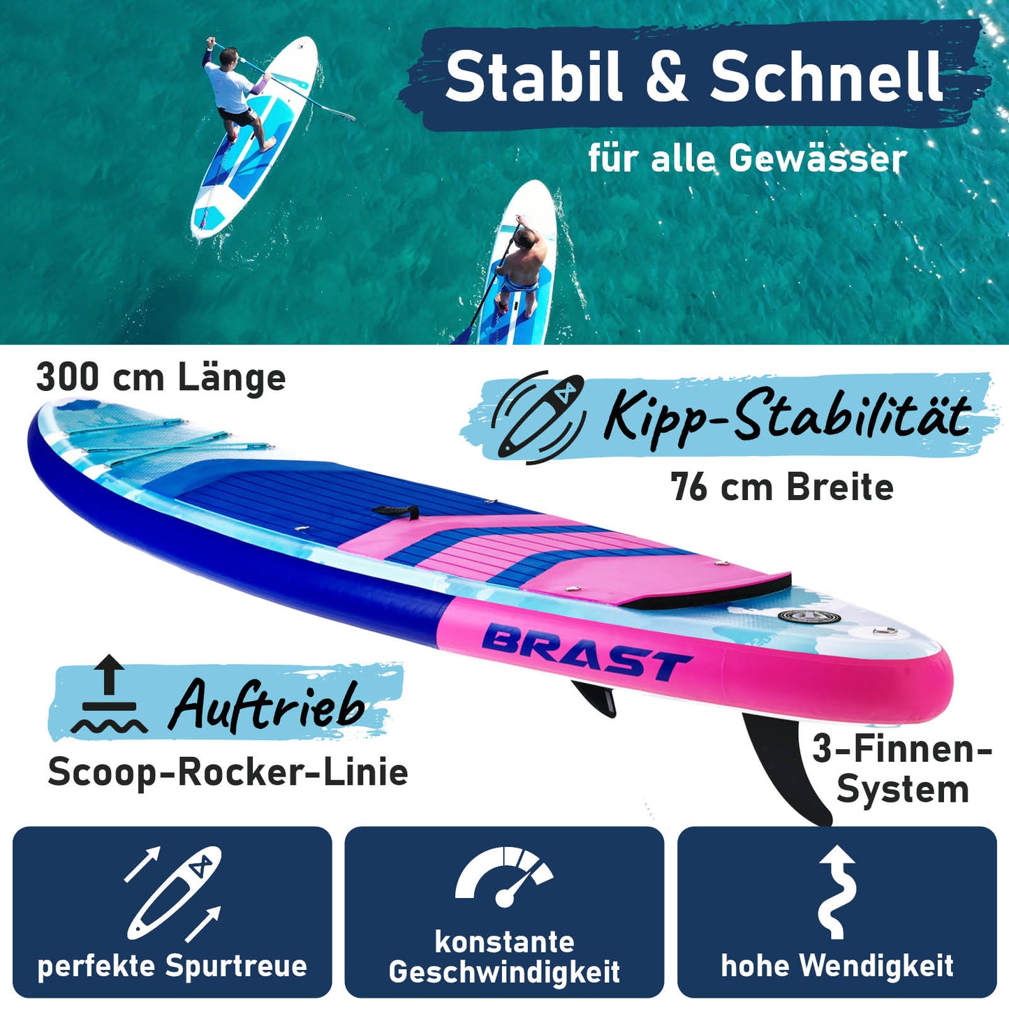 Aufblasbares SUP Board Set mit Sitz WATER 300