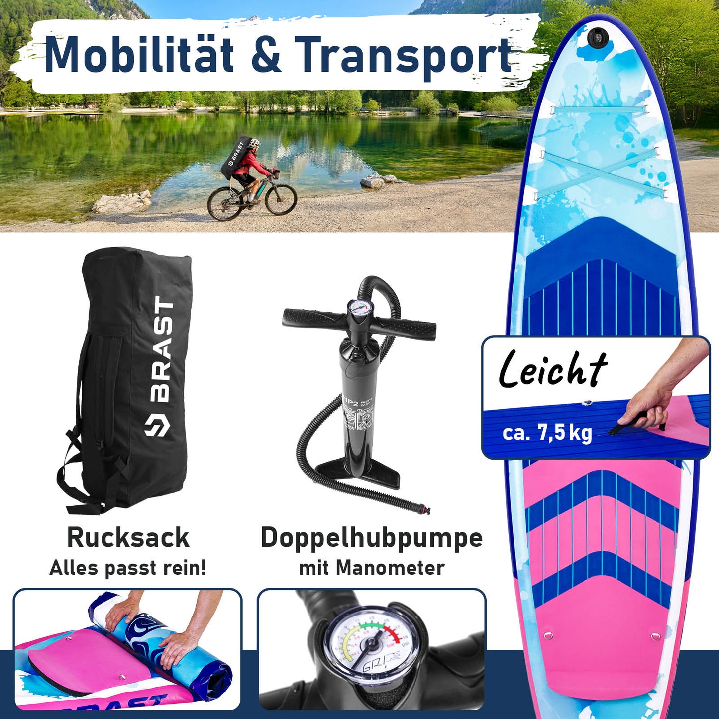 Aufblasbares SUP Board Set mit Sitz WATER 300