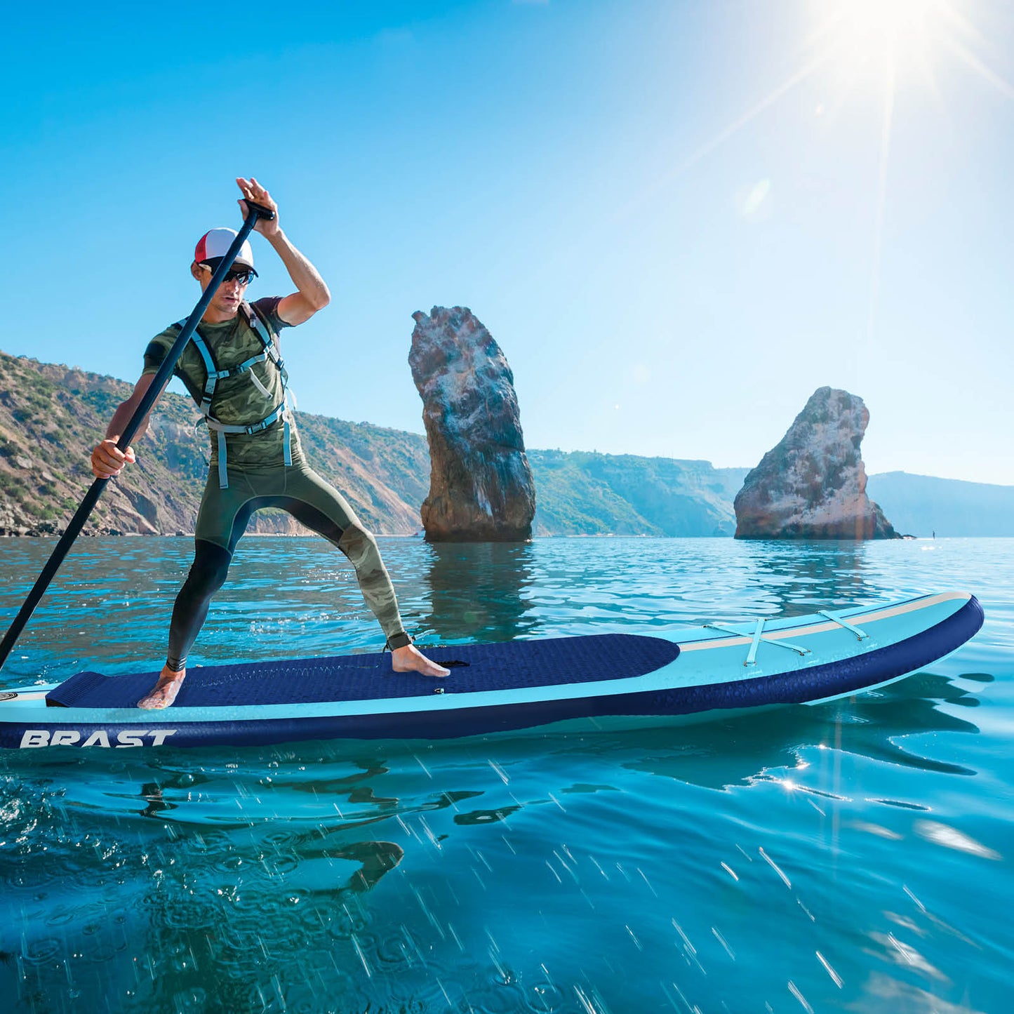 Aufblasbares SUP Board Set mit Sitz SHARK 320 blue