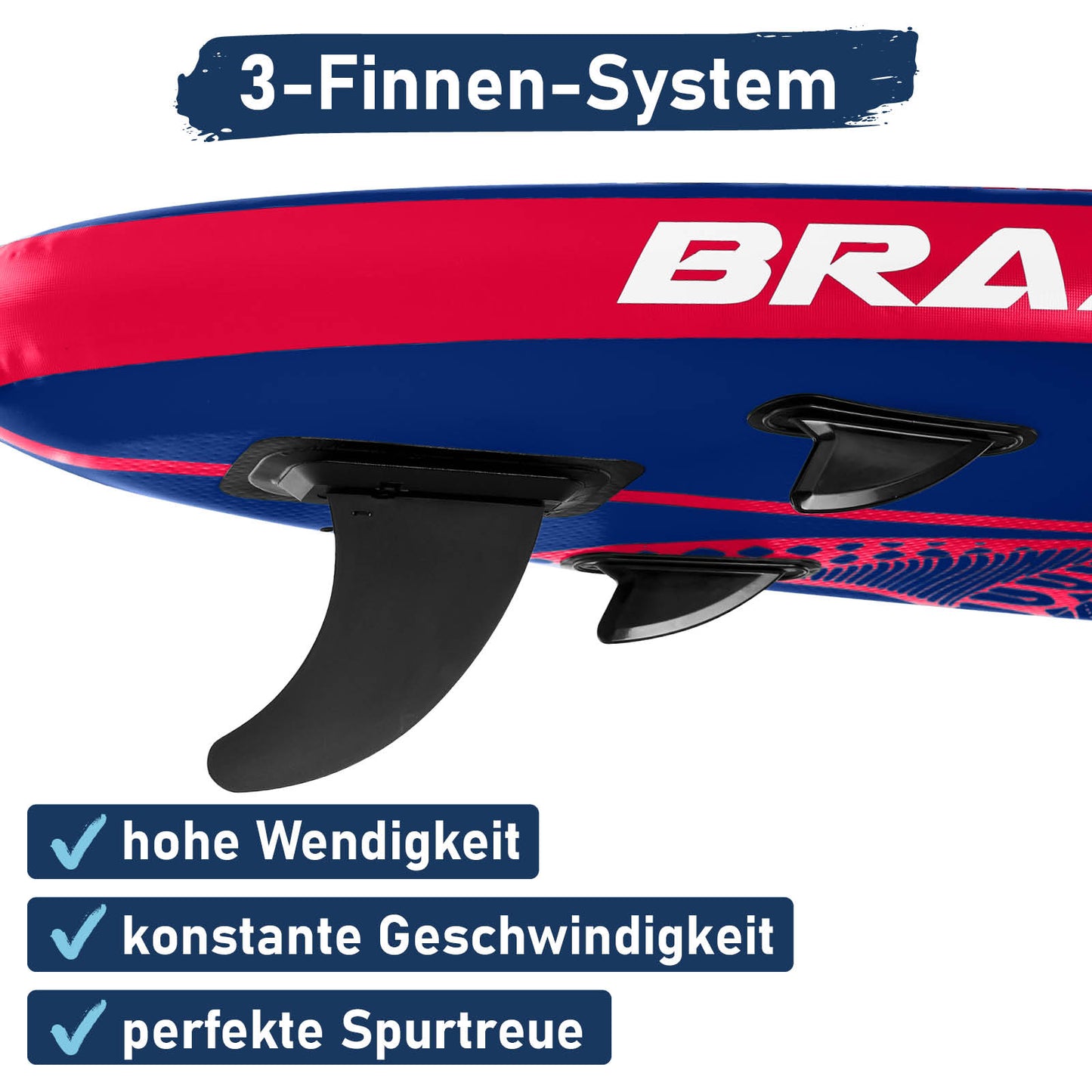Aufblasbares SUP Board Set mit Sitz SHARK 320 blue/red