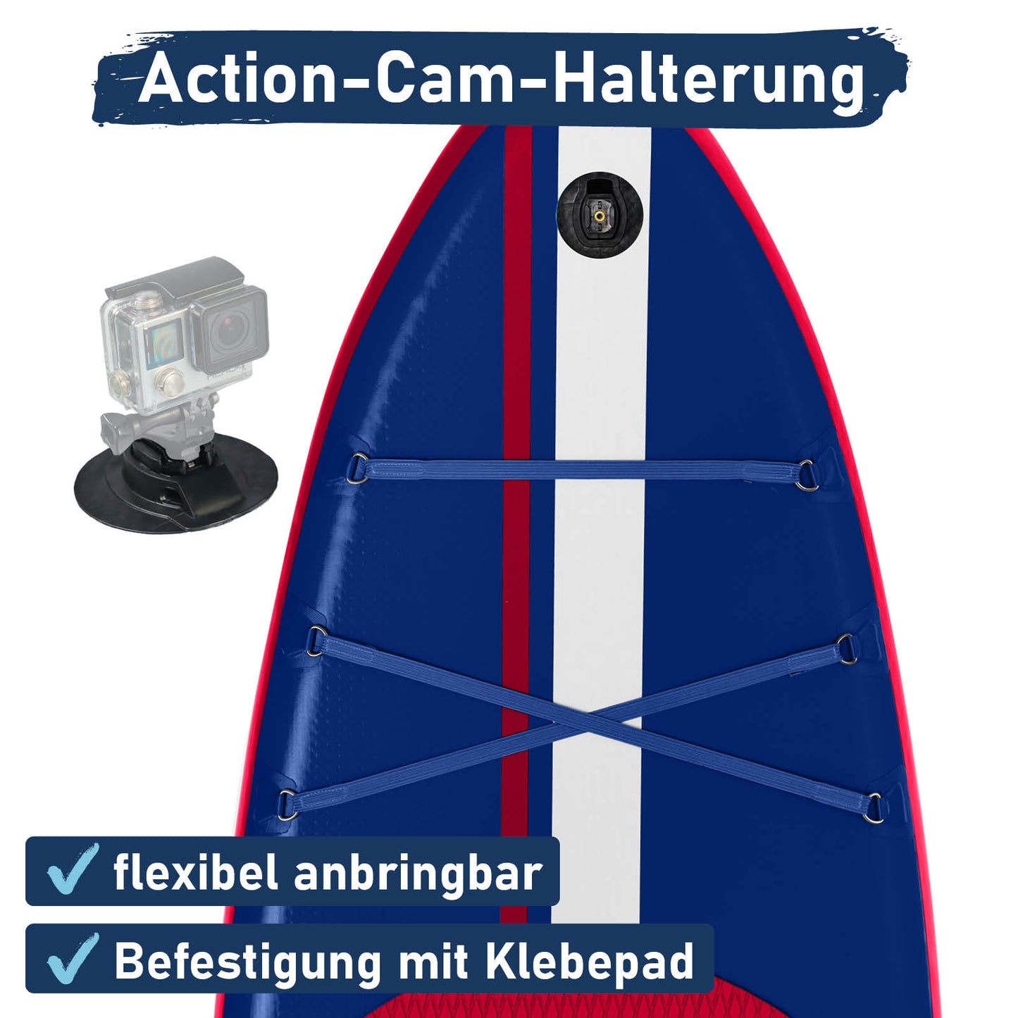 Aufblasbares SUP Board Set mit Sitz SHARK 320 blue/red