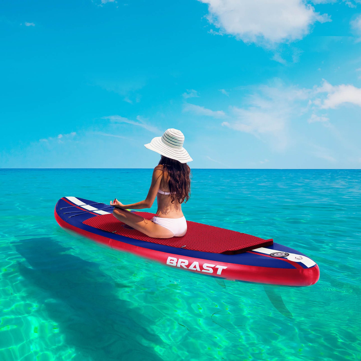 Aufblasbares SUP Board Set mit Sitz SHARK 320 blue/red