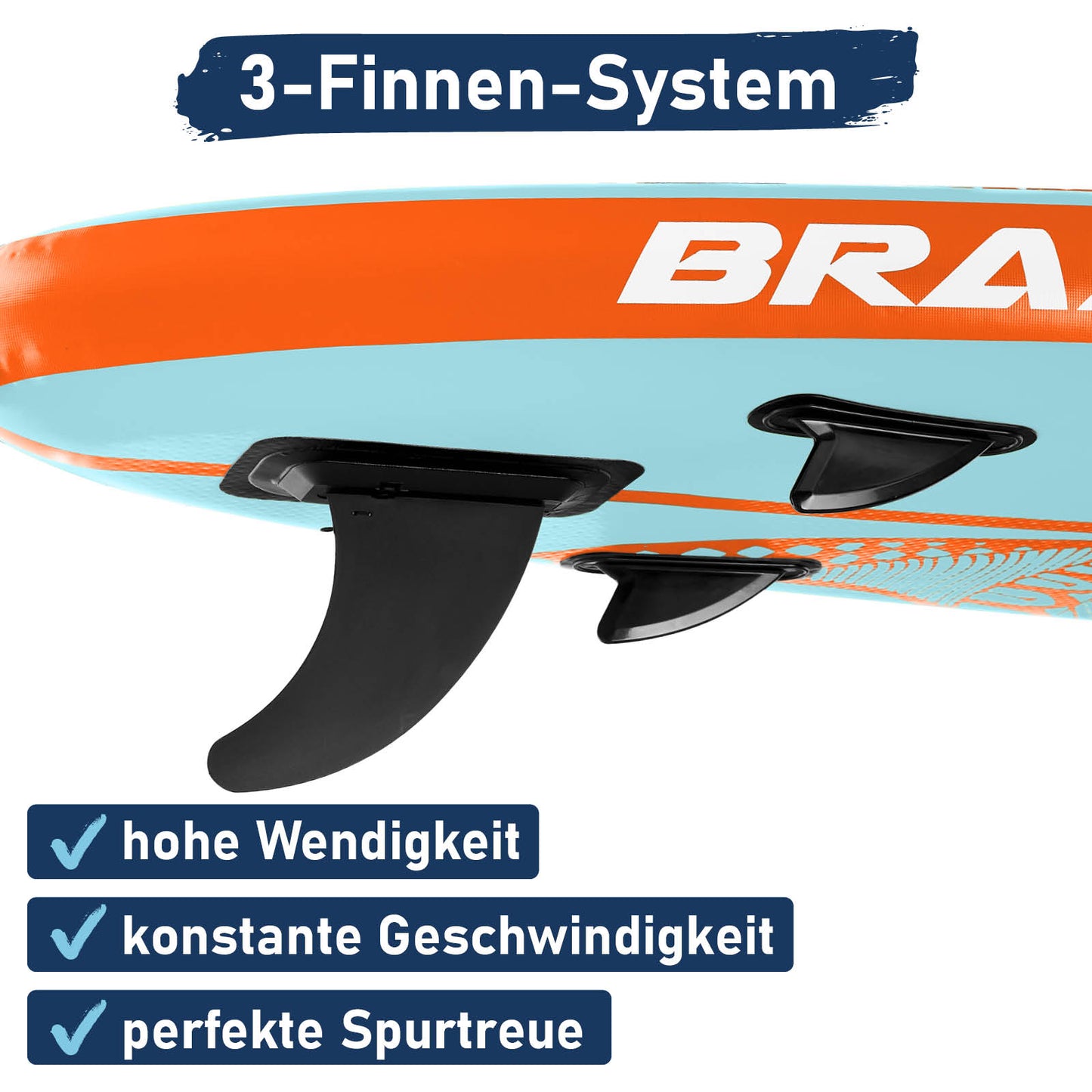Aufblasbares SUP Board Set mit Sitz SHARK 320 light blue/orange
