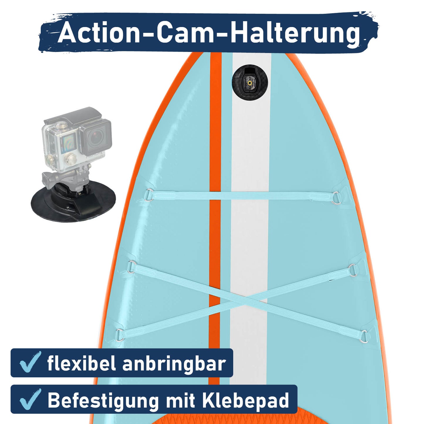 Aufblasbares SUP Board Set mit Sitz SHARK 320 light blue/orange