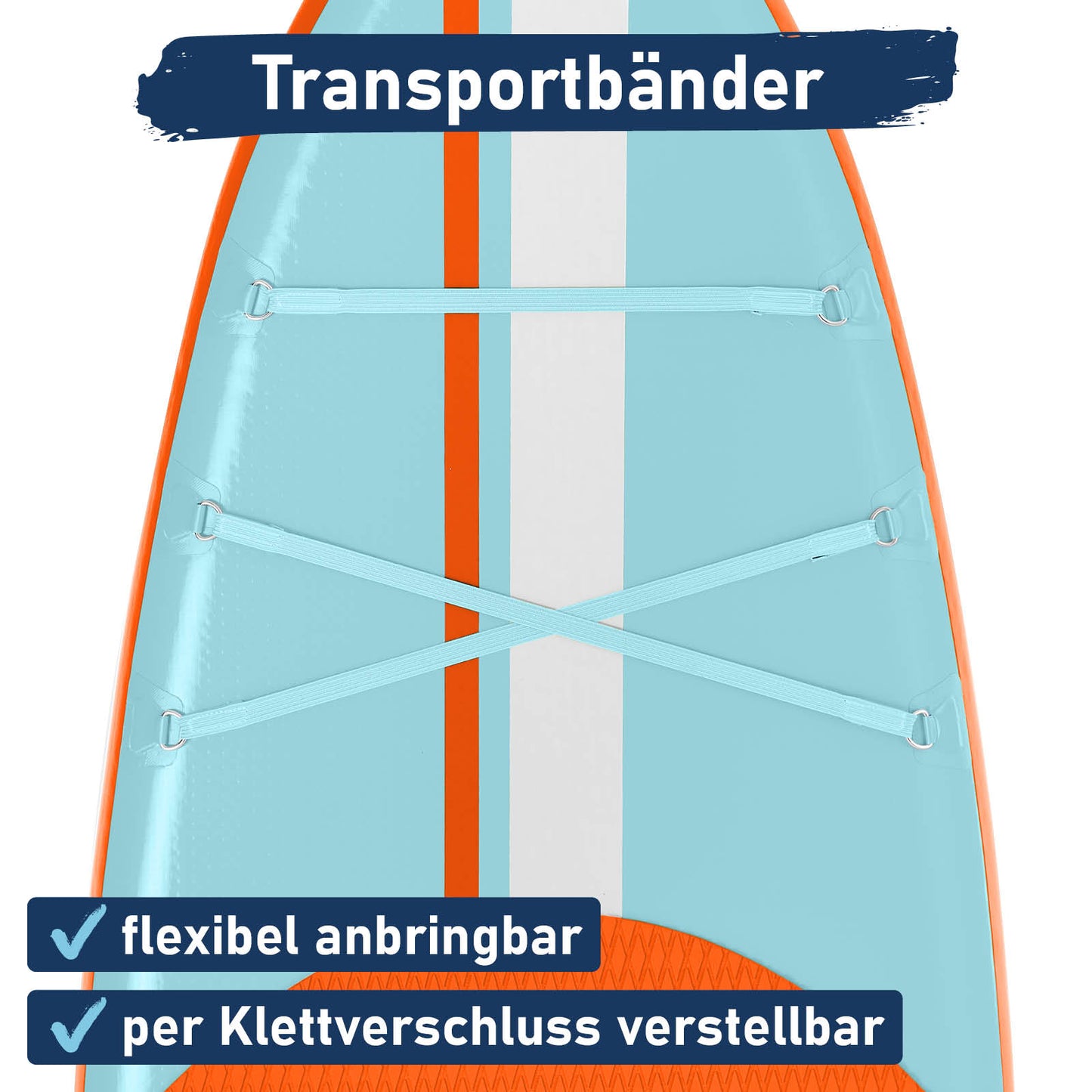 Aufblasbares SUP Board Set mit Sitz SHARK 320 light blue/orange