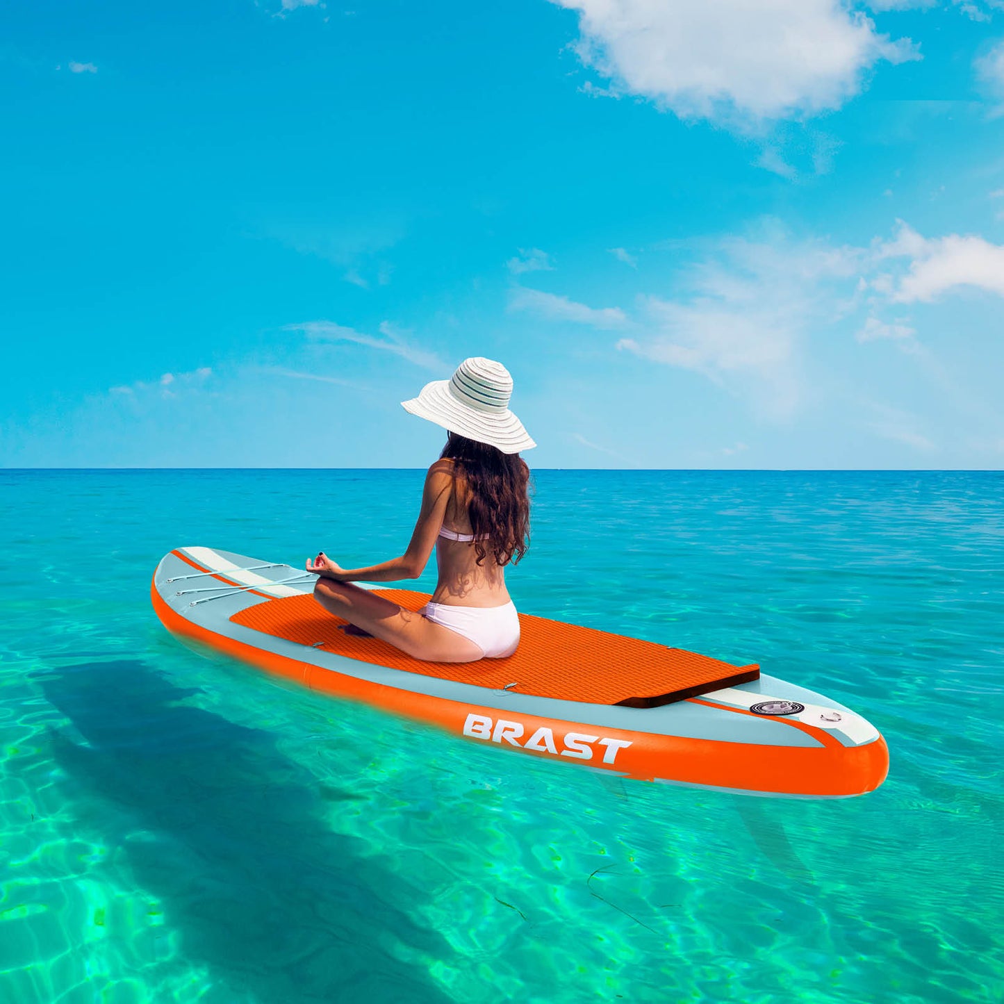 Aufblasbares SUP Board Set mit Sitz SHARK 320 light blue/orange