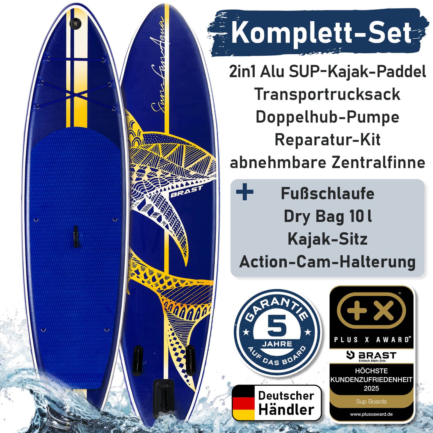 SUP Board aufblasbar mit Sitz SHARK 320 Deluxe
