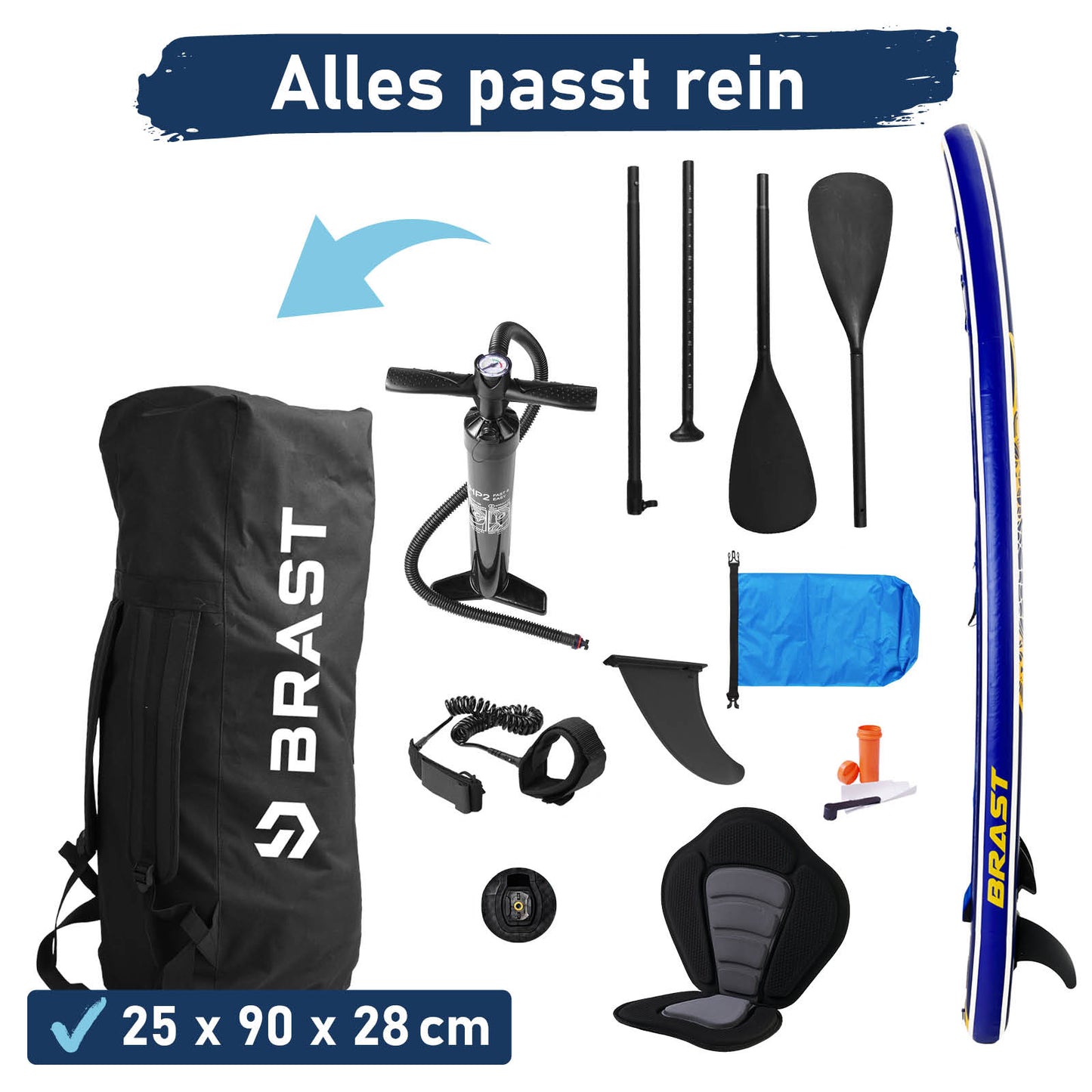 SUP Board aufblasbar mit Sitz SHARK 320 Deluxe